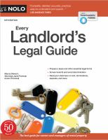 Every Landlord's Legal Guide by Marcia Stewart & Attorneys Janet Portman & Ann O'Connell
