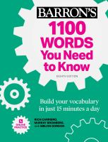 Barron's 1100 Words You Need to Know by Rich Carriero, Murray Bromberg, and Melvin Gordon